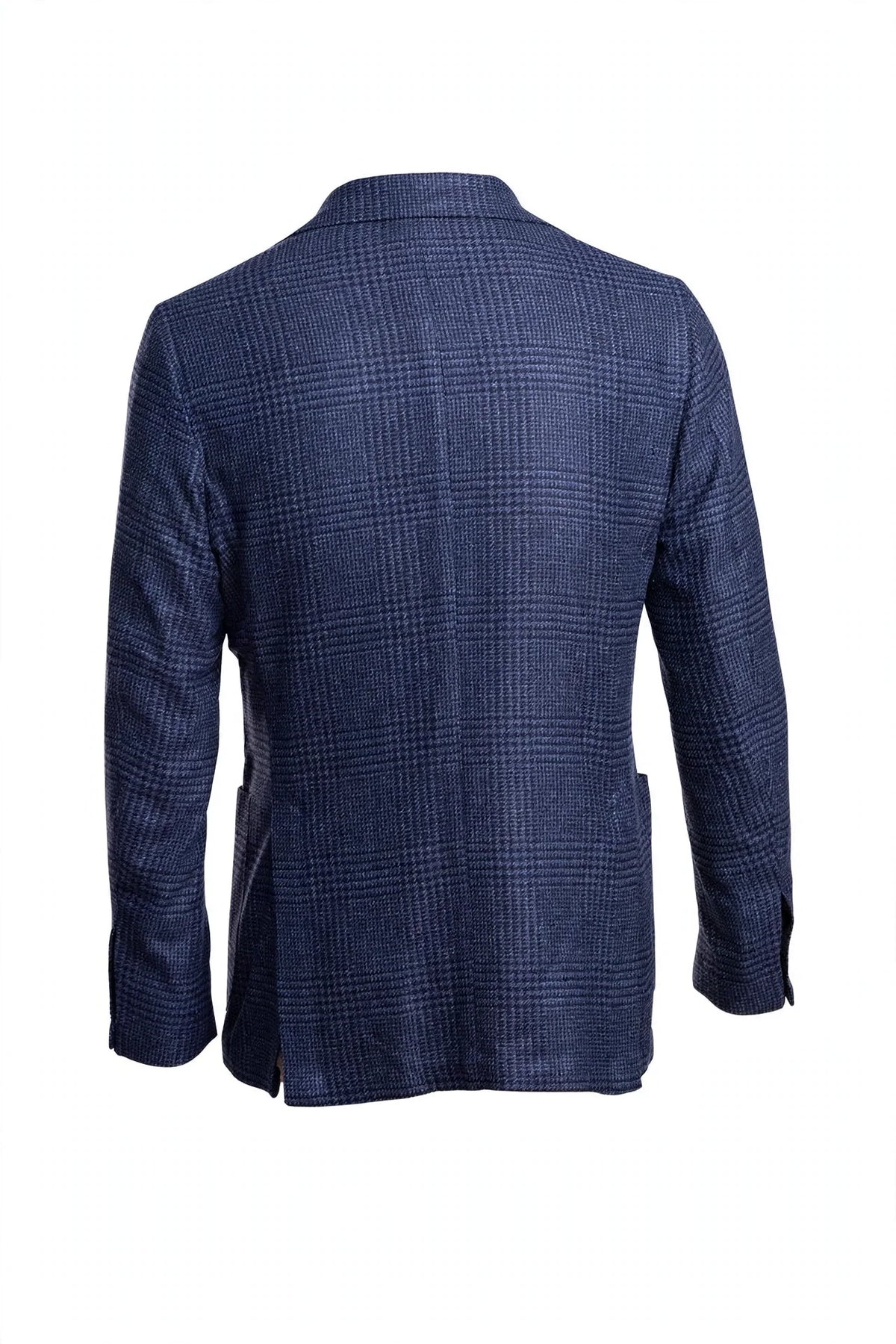 Sartorio Prince of Wales Wool-Cashmere Sport Jacket — Cobalt Blue