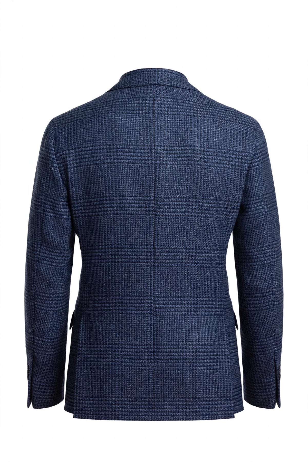 Sartorio Prince of Wales Wool-Cashmere Sport Jacket — Cobalt Blue
