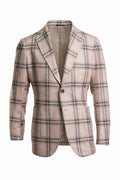 Sartorio Double-Windowpane Virgin Wool-Silk-Linen Sport Jacket