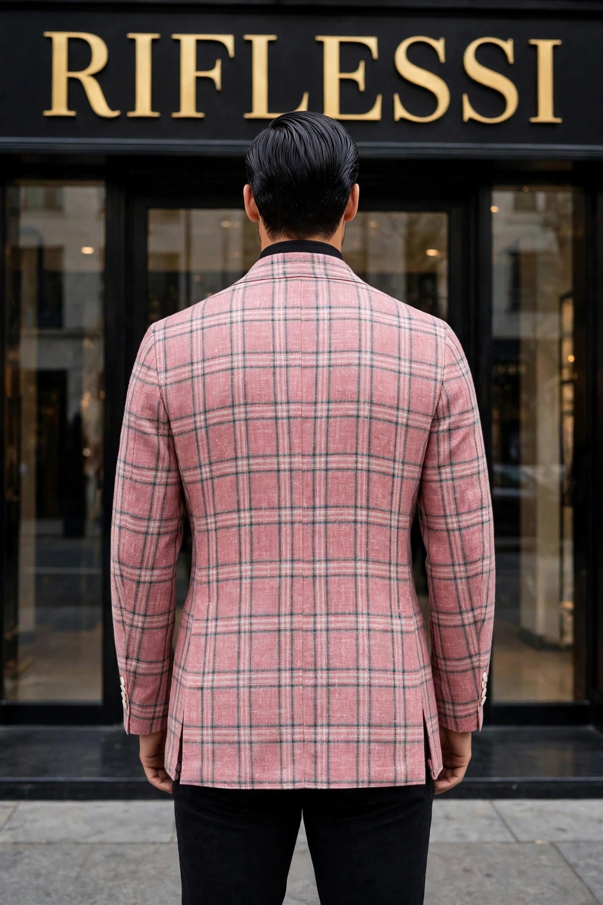 Sartorio Double-Windowpane Virgin Wool-Silk Sport Jacket