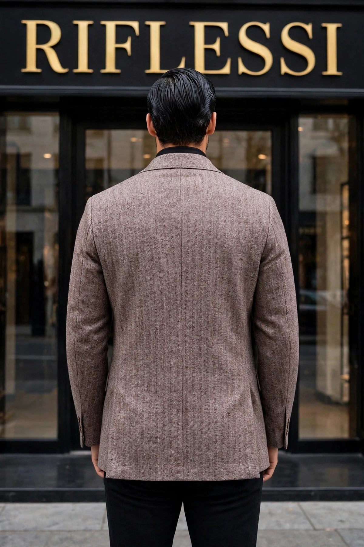 Sartorio Herringbone Virgin Wool Sport Jacket
