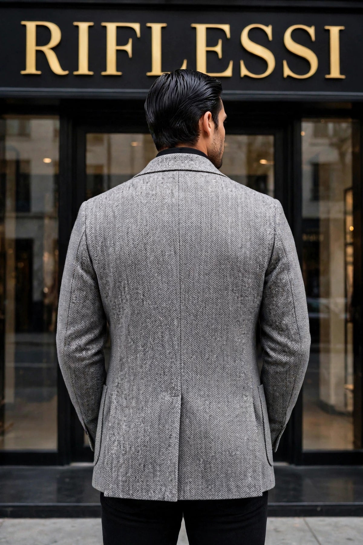 Sartorio Herringbone Virgin Wool-Silk-Cotton Sport Jacket