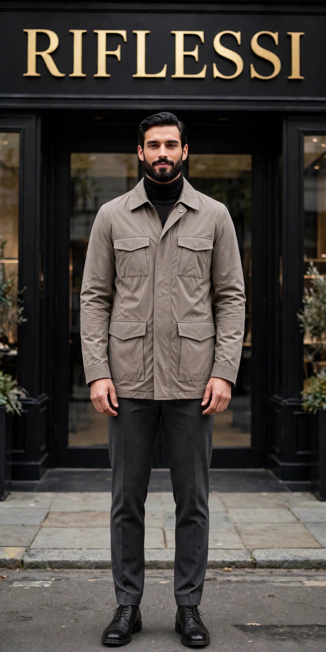 Kired by Kiton Solid Nylon Overcoat