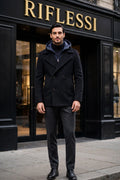 Kired Double-Breasted Overcoat w/ Detachable Lining