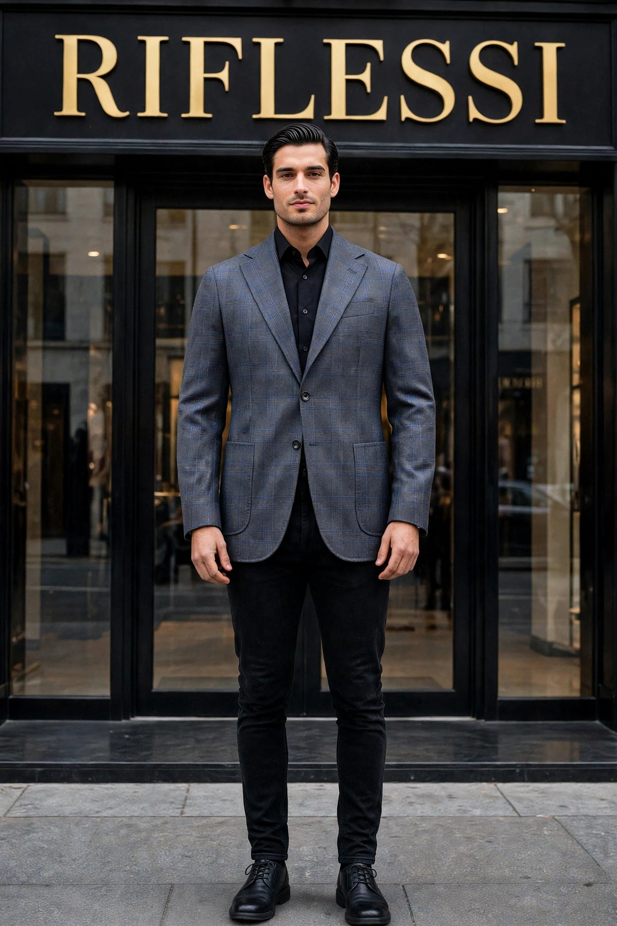 Sartorio Prince of Wales Virgin Wool Sport Jacket