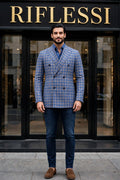 Sartorio Double Breasted Virgin Wool-Silk Sport Jacket