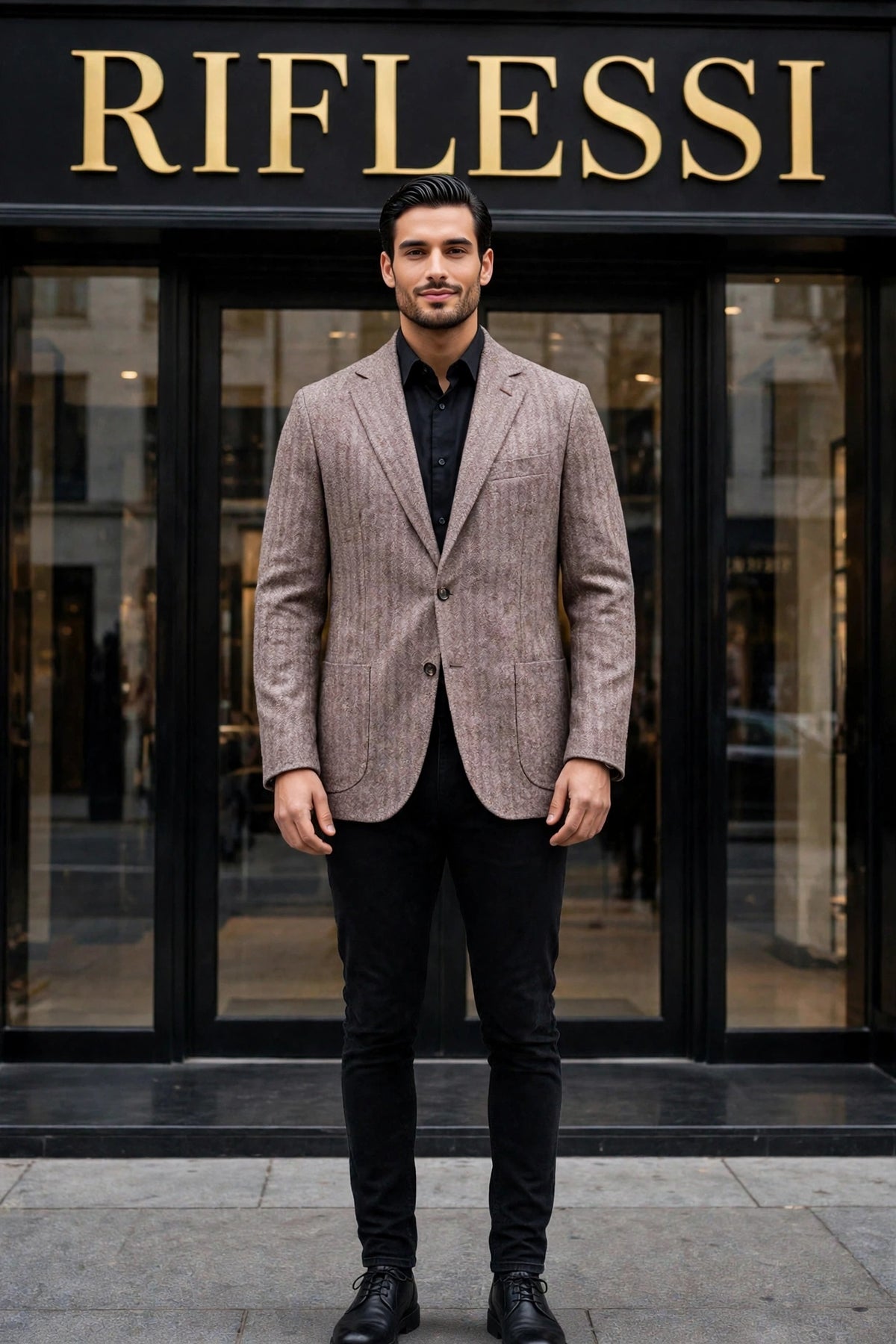 Sartorio Herringbone Virgin Wool Sport Jacket