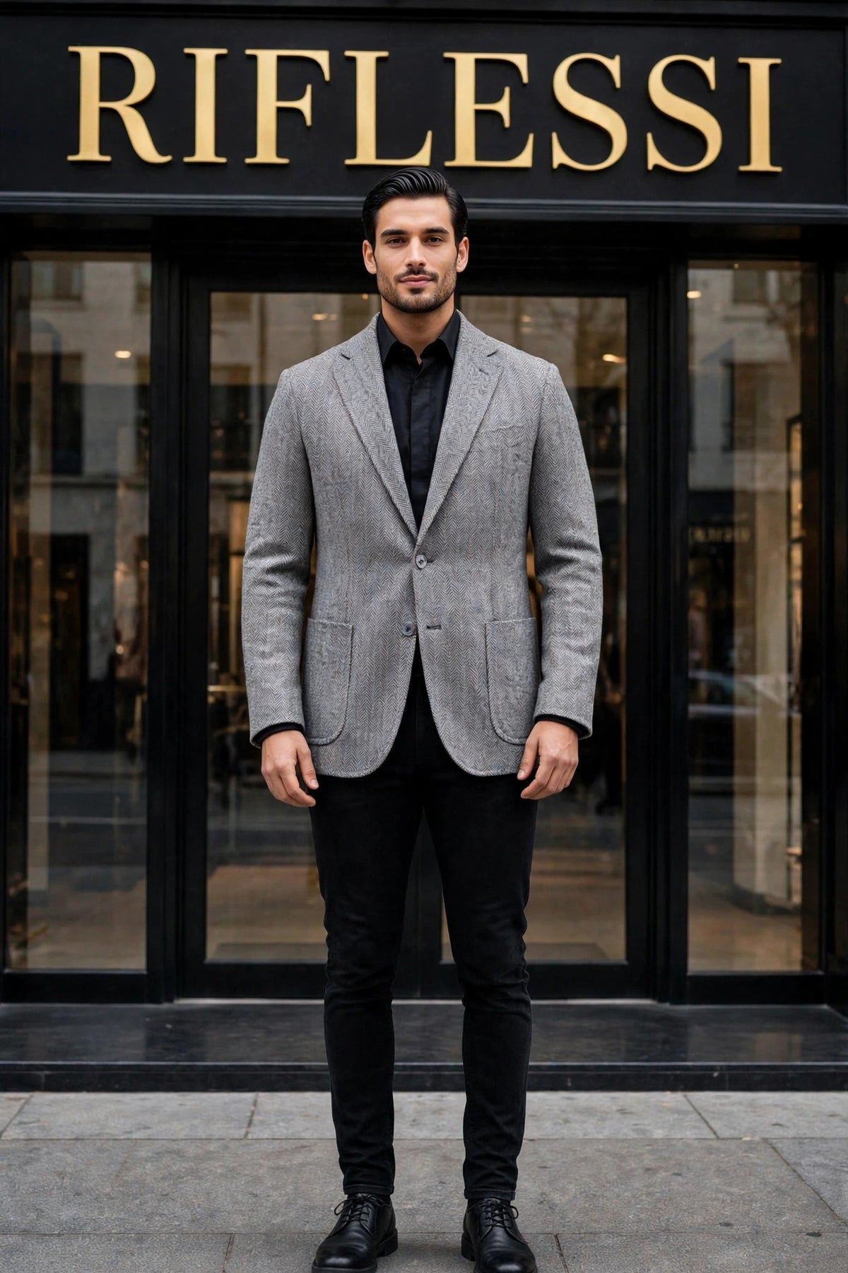 Sartorio Herringbone Virgin Wool-Silk-Cotton Sport Jacket