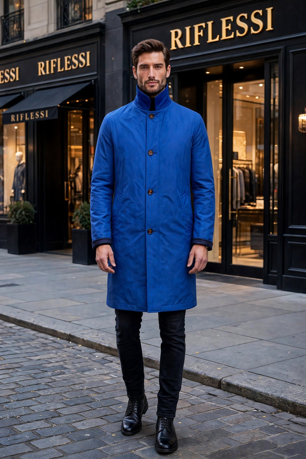 Kired by Kiton Peak Cashmere Reversible Overcoat