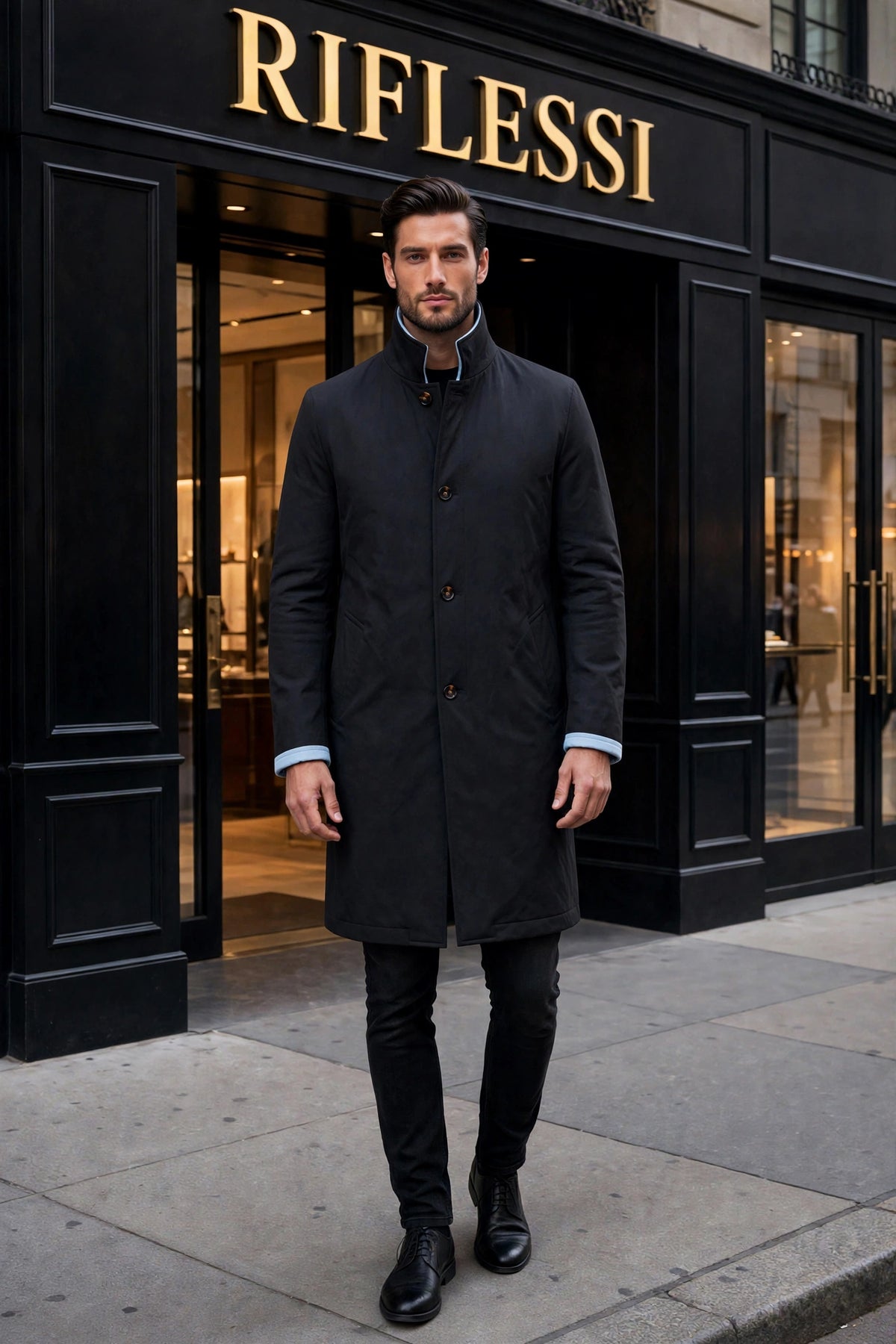 Kired by Kiton Peak Cashmere Reversible Overcoat