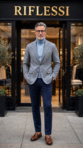 Sartorio Houndstooth Alpaca-Cotton Sport Jacket